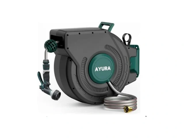 Ayura Retractable Garden Hose Reel 100 Ft X 1 2… Code