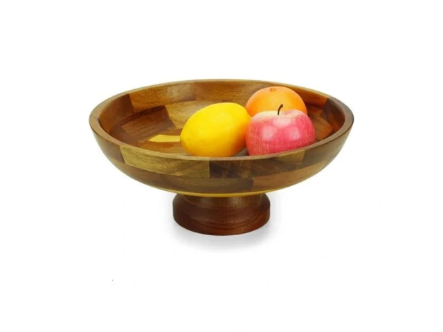 Homkula Acacia Wood Fruit Bowl For Kitchen Counter… Code