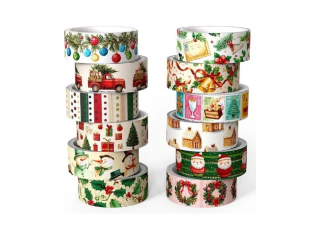Nikomie 12 Rolls Christmas Washi Tape Set Vintage… Code