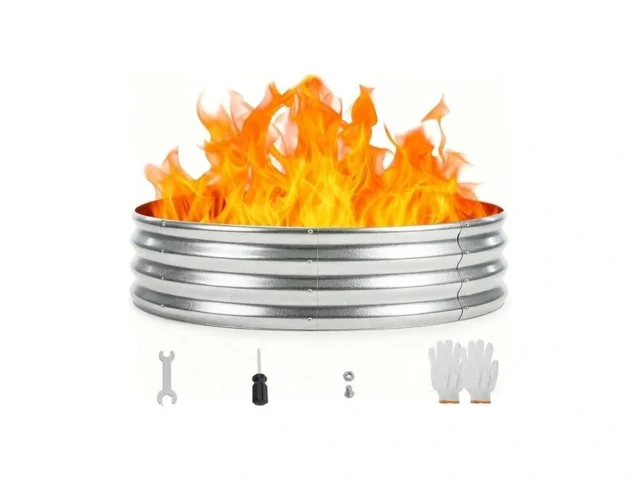 Olixis 5ft Round Fire Ring Pit Outdoor Camp Firepit…