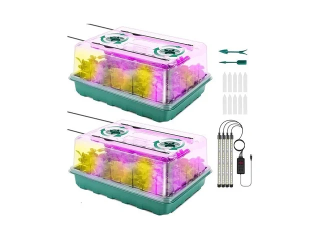 Upgraded 96 Cells Seed Starter Tray With Grow Light… Code