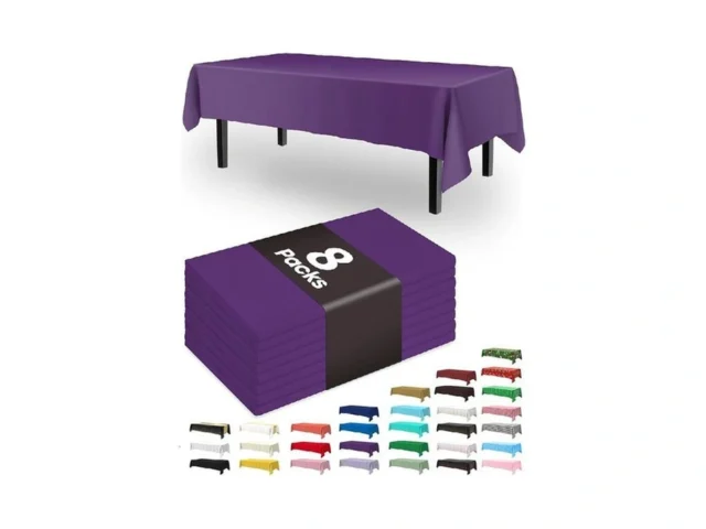 Pureegg Plastic Table Cloth Disposable 8 Pack 54 X… Code