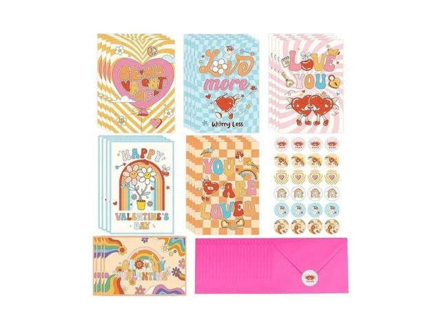 Eobecy Preppy Valentines Day Cards For Kids… Code