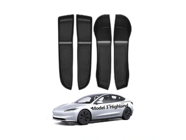 Model 3 Highland 2024 2025 Door Pocket Liners Tpe… Code