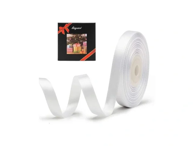 Liuyaxi White Satin Ribbon 3 8 X 25 Yards Fabric… Code