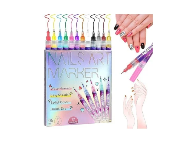 12 Color Acrylic Paint Pen Set 0 5 Mm Nail Polish… Coupon