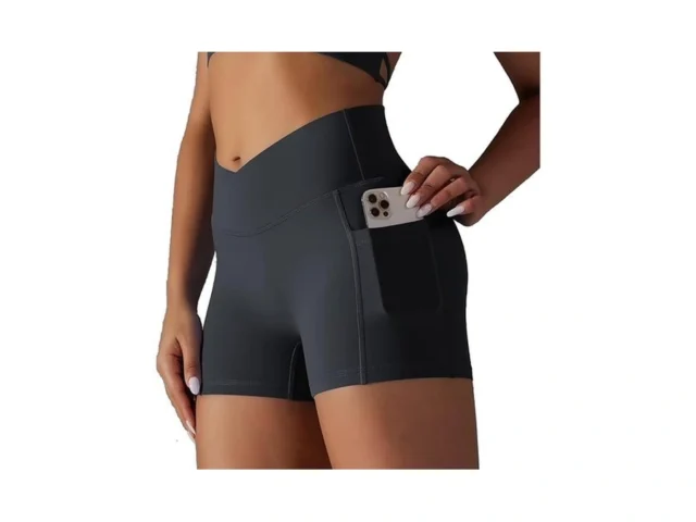 Bpbtti Women S Crossover High Waist Workout Shorts… Code