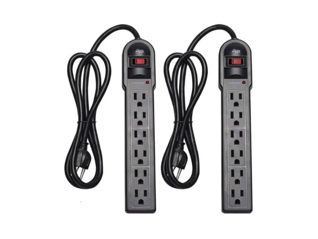 Kmc 6-outlet Surge Protector Power Strip 2-pack 900… Code