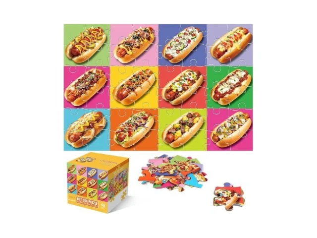 Jumbo Floor Puzzle For Kids 48 Hot Dog Pizza Jigsaw…