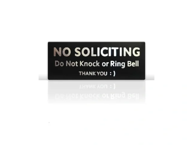 No Soliciting Sign For House Do Not Knock Or Ring… Code