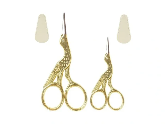 2pcs Sewing Scissors Gold Vintage Stork Embroidery… Code