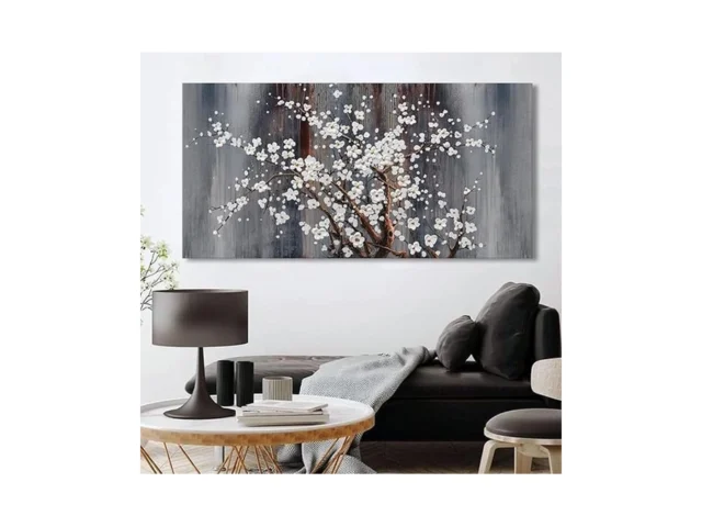 Ajaziko Plum Blossom Canvas Wall Art Brown Wall… Coupon