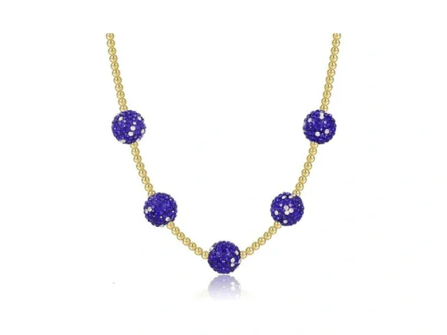 Ds Baseball Beaded Chain Necklace For Men Women-18k…