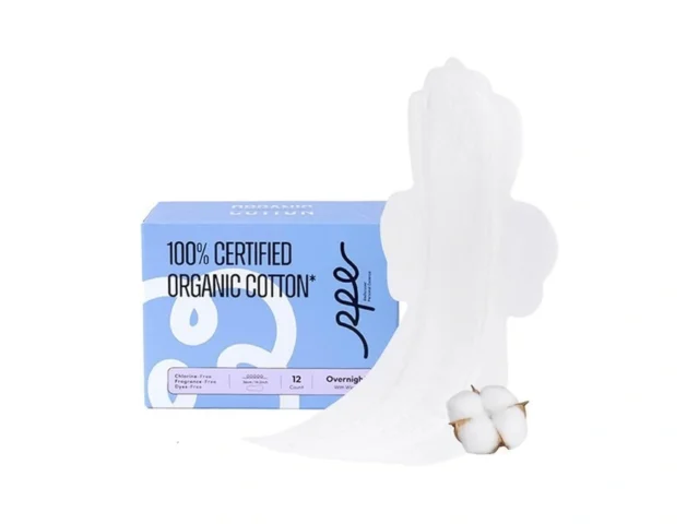 100 Organic Overnight Pads For Women Ultra Thin… Code