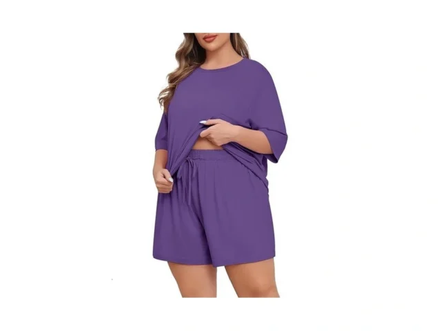Lastshe Womens Plus Size Pajama Set 2 Piece Soft… Code