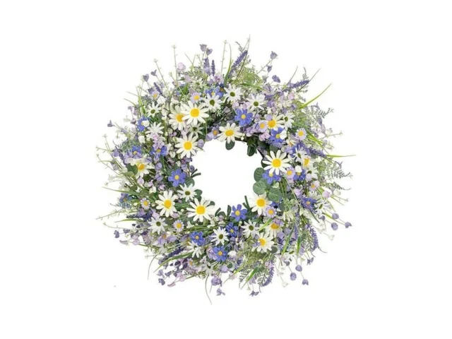 22 Inches Spring Wreaths For Front Door Blue Spring…