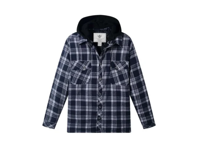 Wenven Men S Winter Plaid Flannel Quilted Shirt… Code