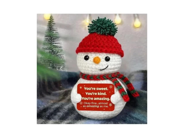 Krinisou Crochet Christmas Snowman Gift Cute… Code