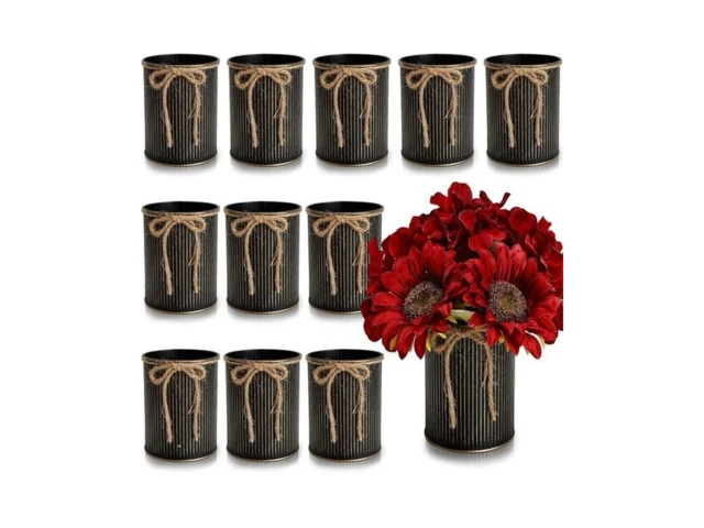 Scawim Tin Metal Vases Bulk 4 55 X 4 Inch… Code
