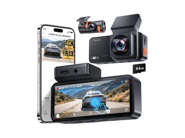 Virrow Dash Cam Front And Rear 4k 2 5k Dash Camera… Code