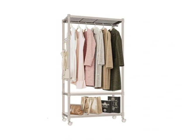 Izeuk Heavy Duty Rolling Garment Rack Wire Clothes… Code