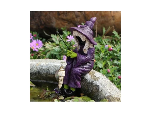 Dingzhidiy Fishing Witch Garden Decor Statue Funny… Code