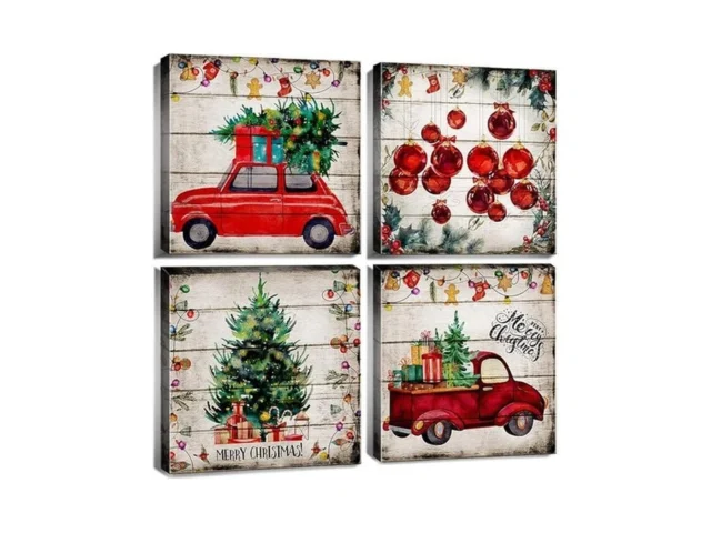 Christmas Wall Art Farmhouse Christmas Tree… Coupon