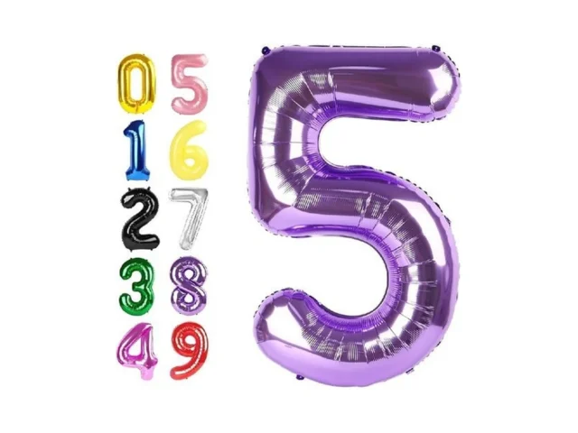 Number 5 Balloons 40 Inch Foil Balloons For Boys… Code