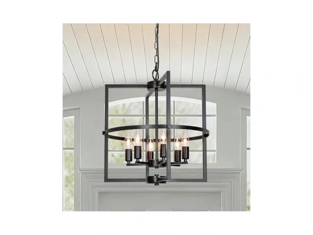 Jhlbyl Black Chandelier 6 Lights Chandeliers For… Coupon