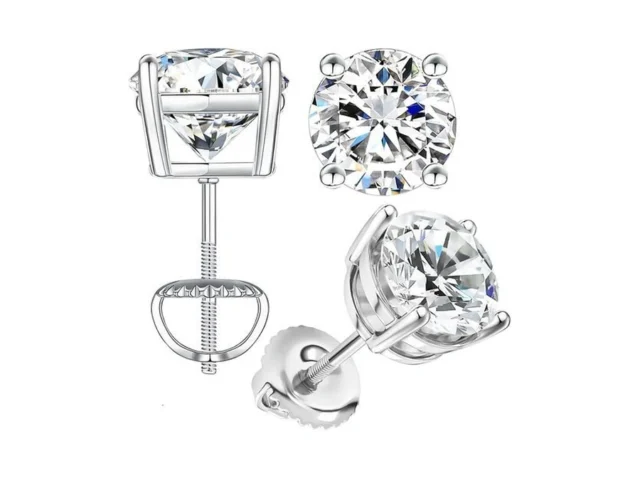2carat Moissanite Earrings S925 Sterling Silver… Code