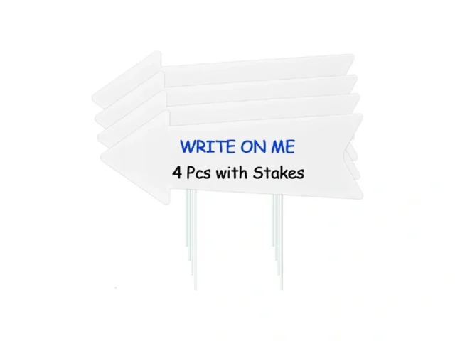 Blank Arrow Signs With Stakes 4 Pack 17×6 Inch… Code
