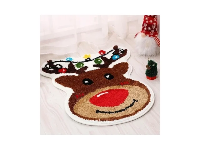 Fgcogod Christmas Reindeer Bathroom Rugs – Brown… Coupon
