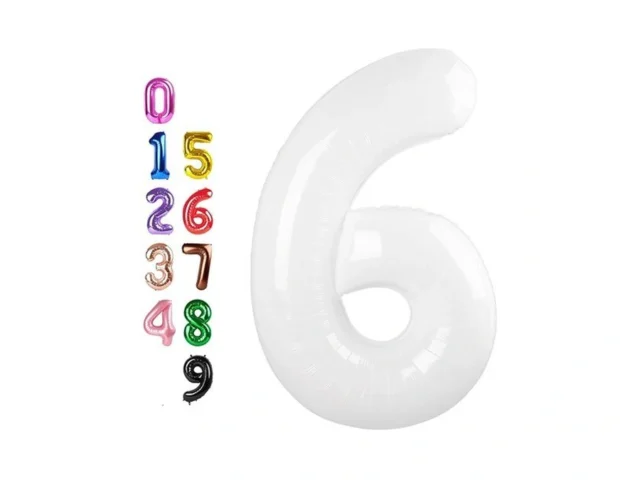 White Number Balloon Balloons Six Happy Birthday… Code