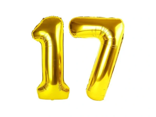 Gold Happy 17 71 Birthday Number Balloons 40 Inch… Code