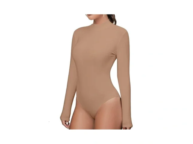 Mangdiup Bodysuit For Women Mock Turtle Neck Long… Coupon