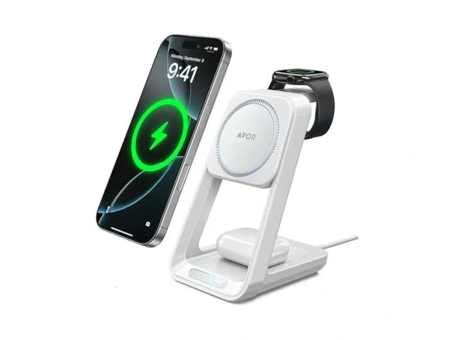 Apor 3 In 1 Charging Station For Iphone Magsafe… Code
