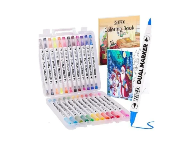 Xieed 24 Colors Alcohol Markers 2 Pack Coloring… Code