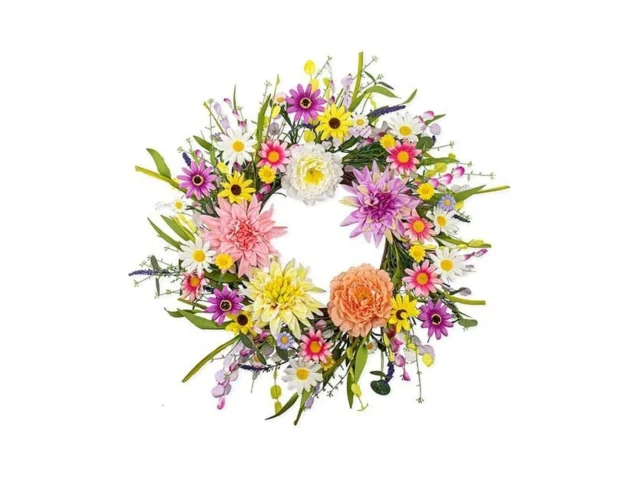 Magicwreath Artificial Spring Wreath 22 Inch Floral…