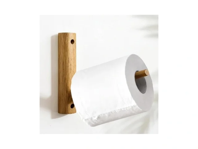 Wooden Toilet Paper Holder Wall Mount- Self… Code