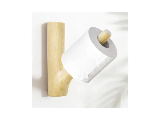 Wooden Toilet Paper Holder Wall Mount- Self… Code