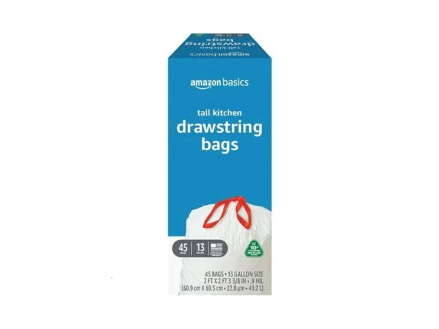Amazon Basics 13 Gallon Tall Kitchen Drawstring… Coupon