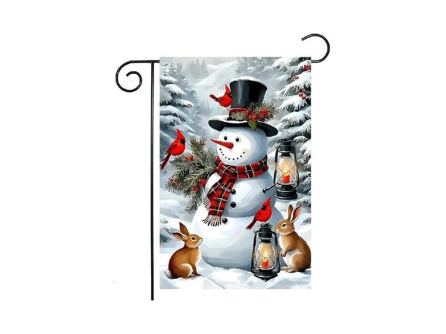 Winter Garden Flag 12×18 Inch Double Sided Happy… Code