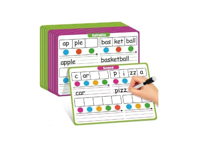 Praxikidy 12 Pack Phonemic Awareness Dry Erase Card… Code