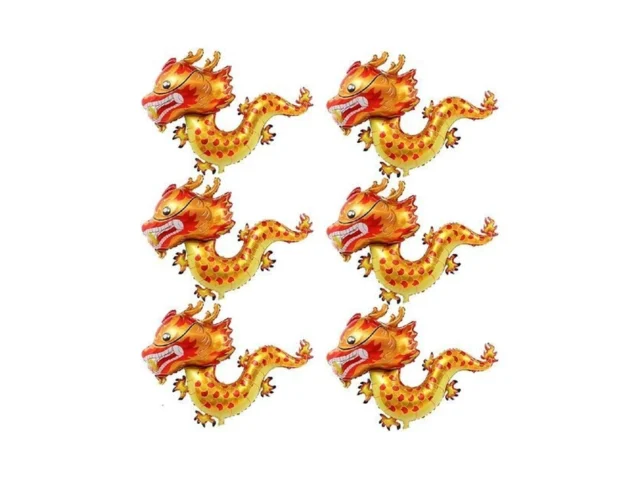 6pcs Chinese Dragon Foil Balloons Lunar New Year… Code