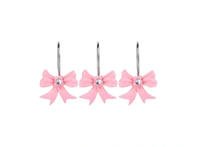 Pink Decorative Shower Curtain Hooks 12 Pcs… Code