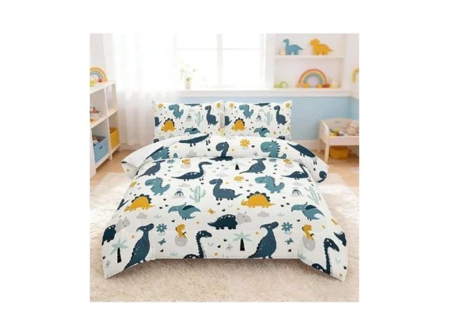 Mwmwmw Cartoon Dinosaur Comforter Sets Full 3-piece… Code