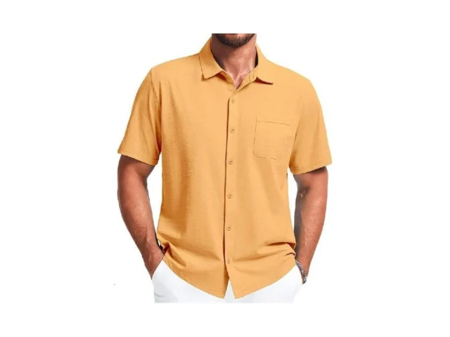 Banzhuke Mens Short Sleeve Dress Shirts Business… Code