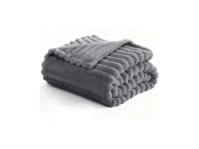 Orinova Grey Fluffy Faux Fur Throw Blanket For Bed… Coupon