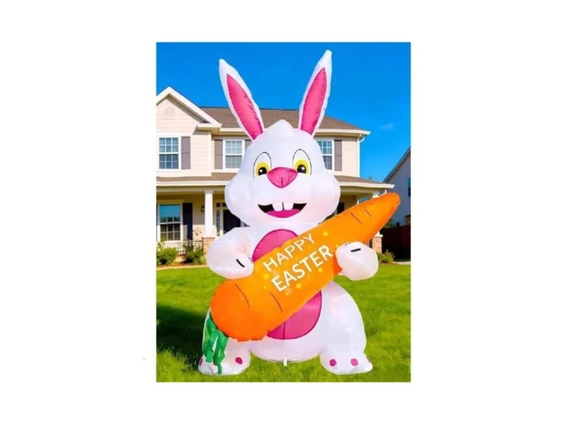 5ft Easter Inflatables Bunny With Carrot – Led… Coupon