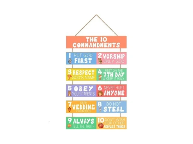 The Ten Commandments Christian Wall Art Bible Verse… Code